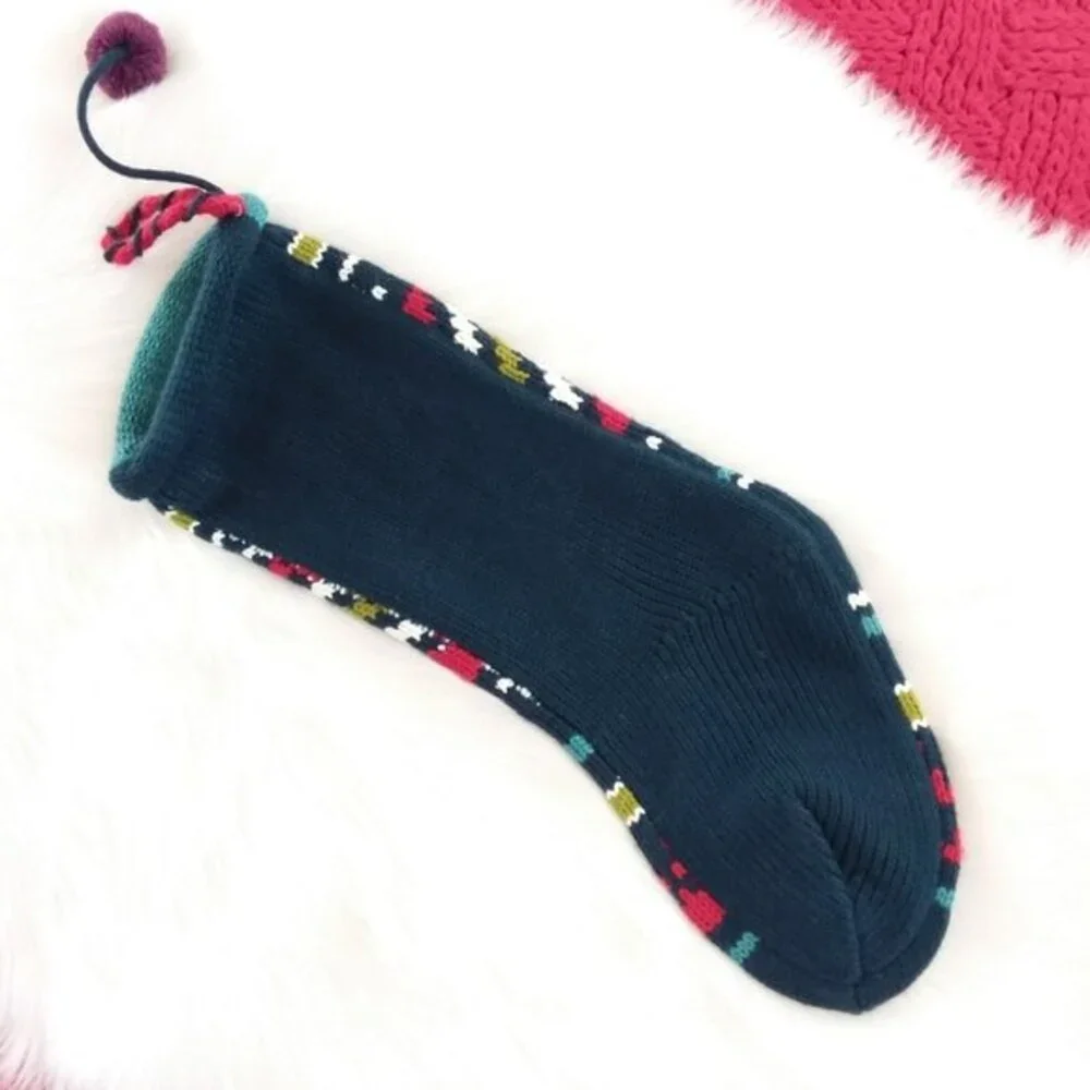 Target Knit Multicolor Pom Pom Holiday Stocking